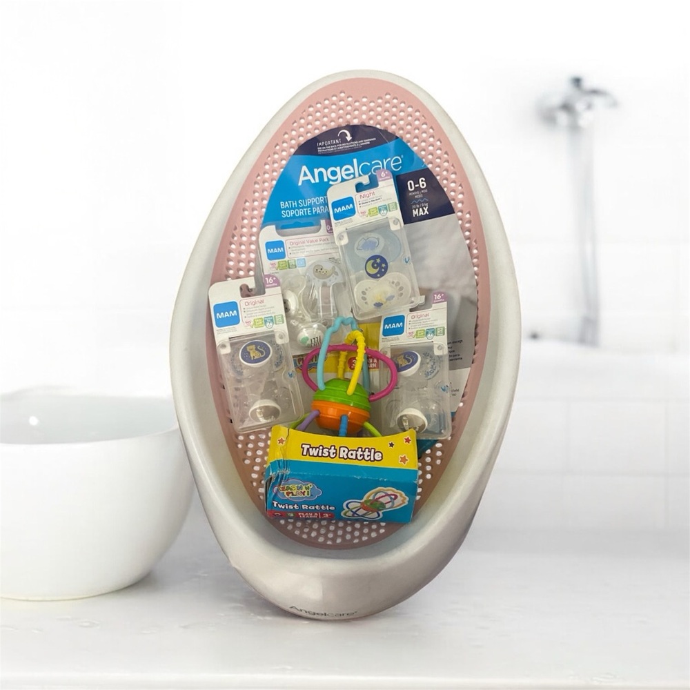 Angelcare Bath Support + MAM Pacifiers + Rattle Gift Set $35 🐣🛁💖 - Picture 6 of 6